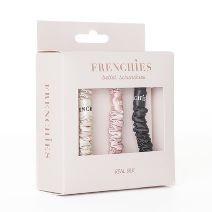 Frenchies Skinny Silk Scrunchies